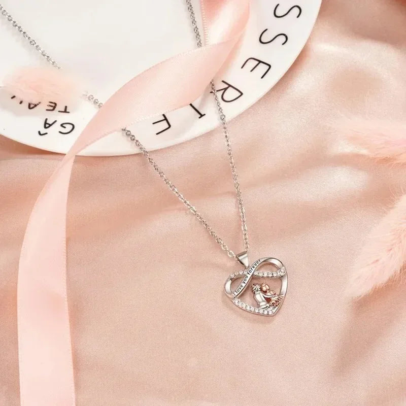 Grandma & Granddaughter Forever Heart Necklace Gift Set