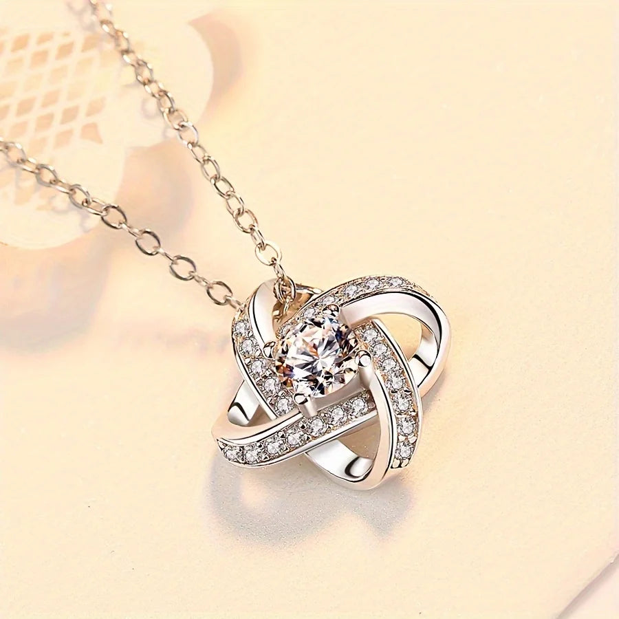 Heartfelt Knot Necklace for My Bonus Daughter