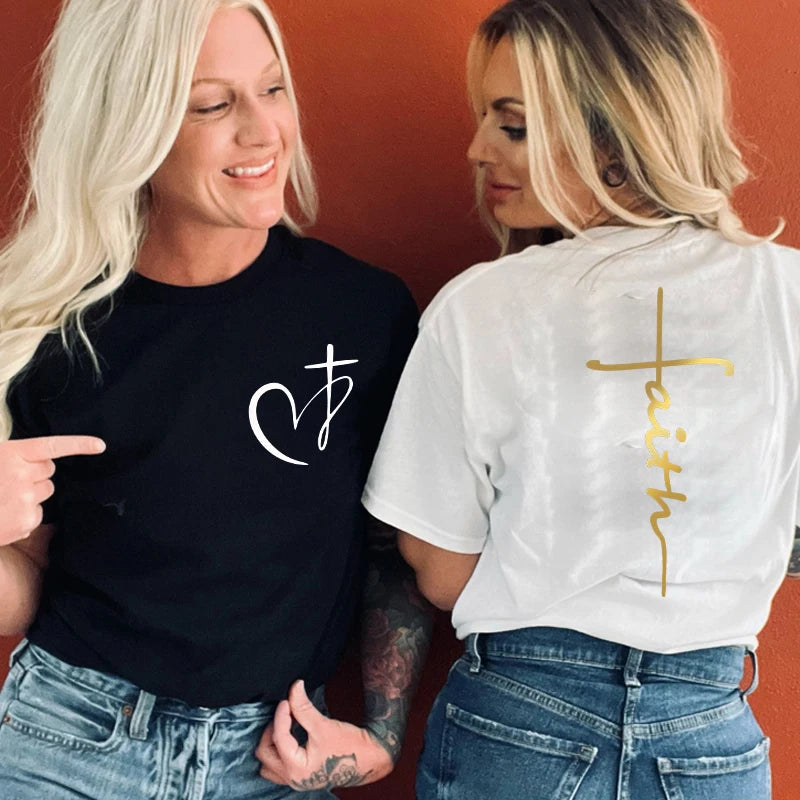 Chic Summer Faith Heart Tee