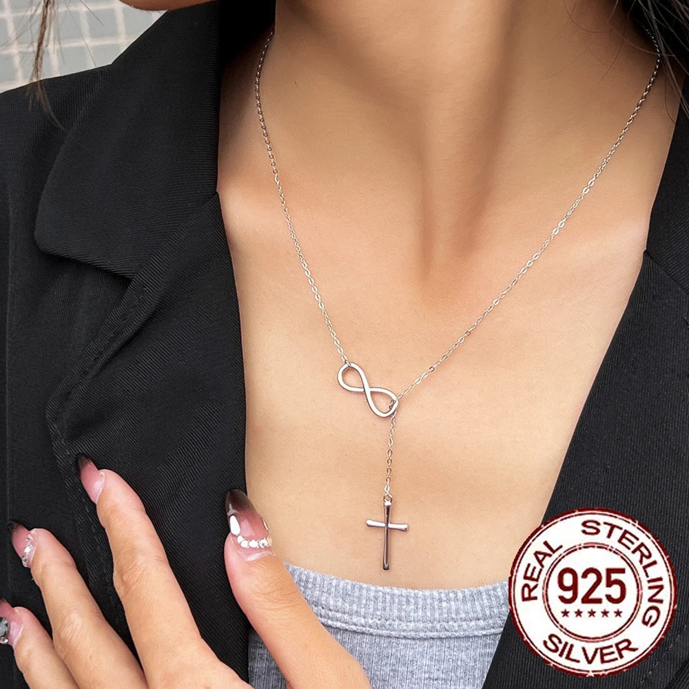 Timeless Elegance Infiniti Cross Necklace
